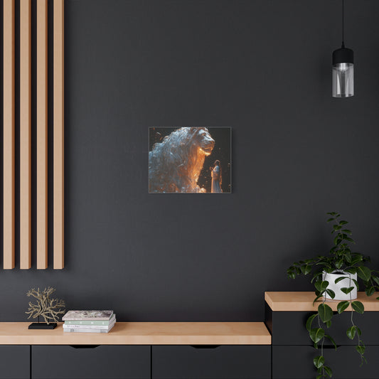 JESUS AND HIS LION - CANVAS