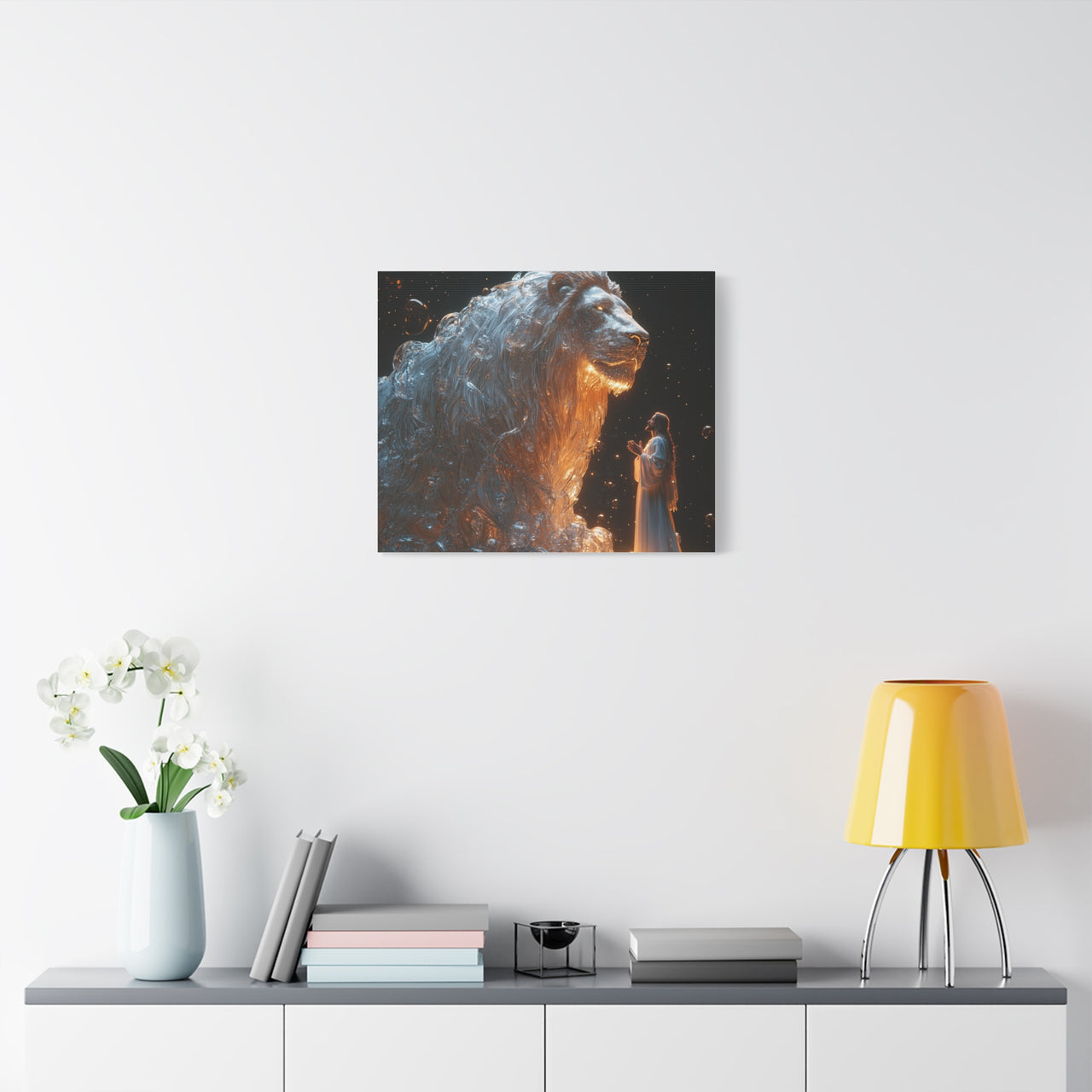 JESUS AND HIS LION - CANVAS