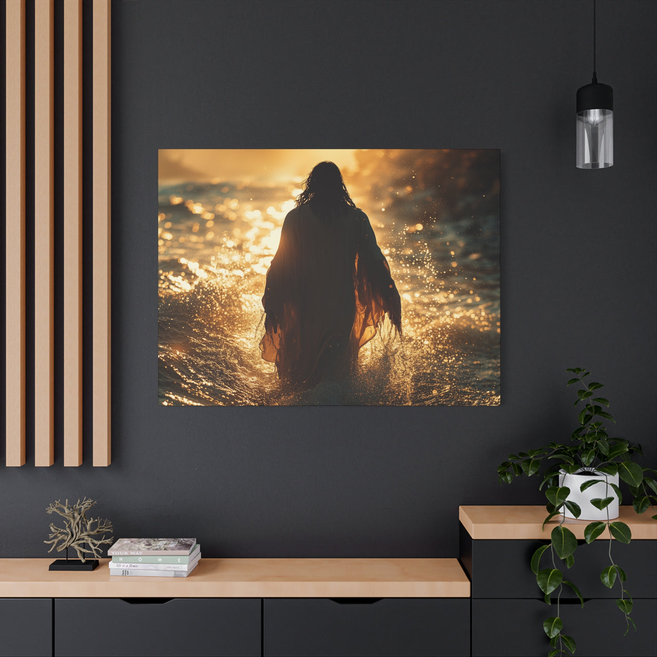 JESUS MOVES WATERS - CANVAS