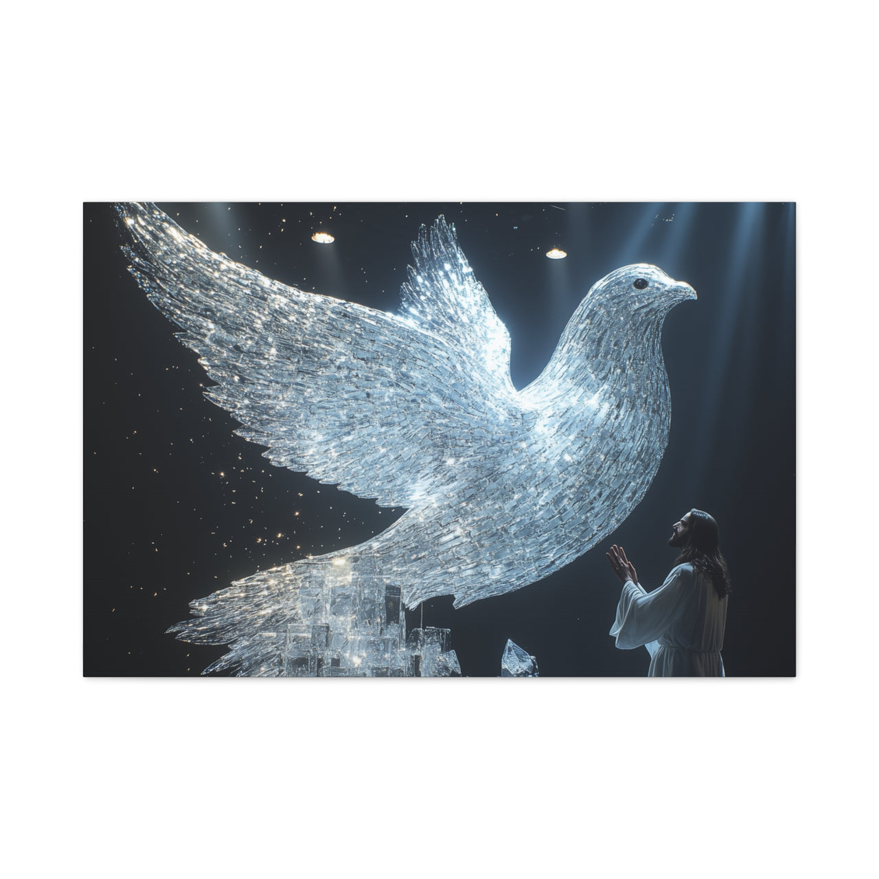 JESUS AND THE DOVE - CANVAS
