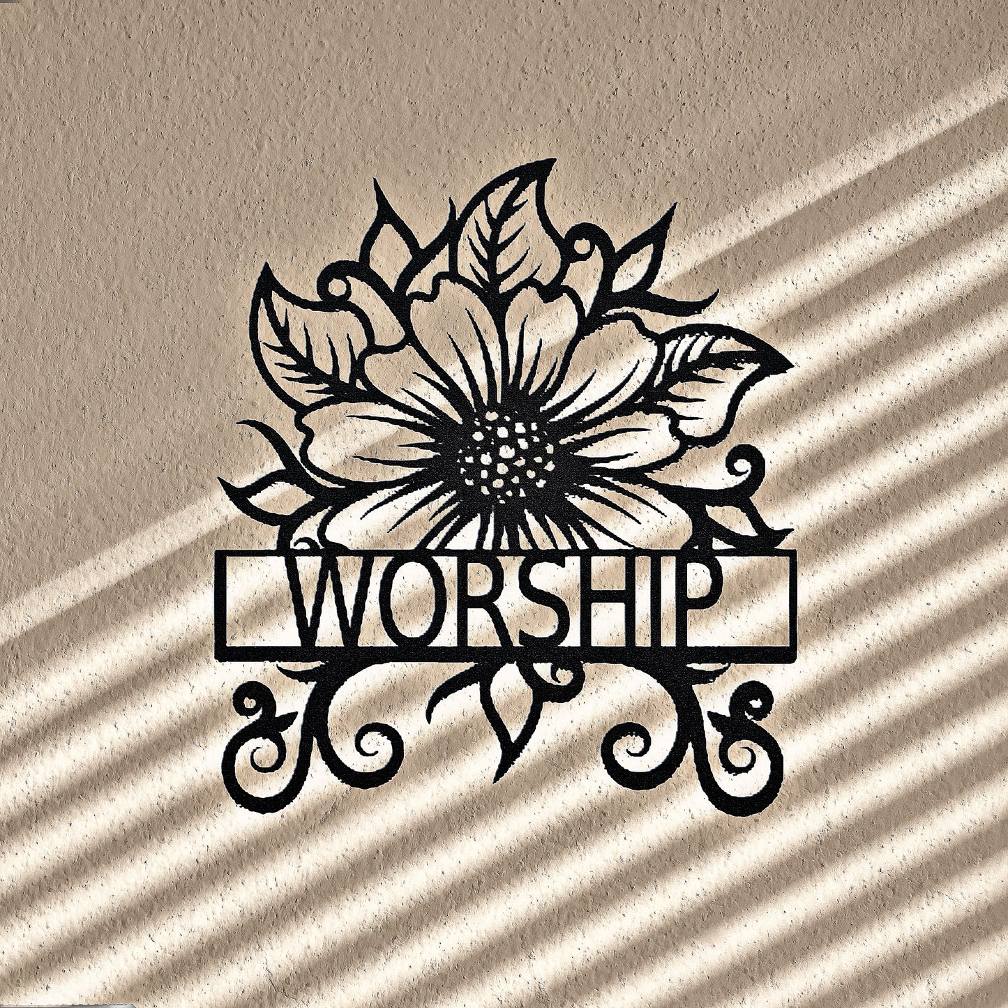 WORSHIP METAL SIGN