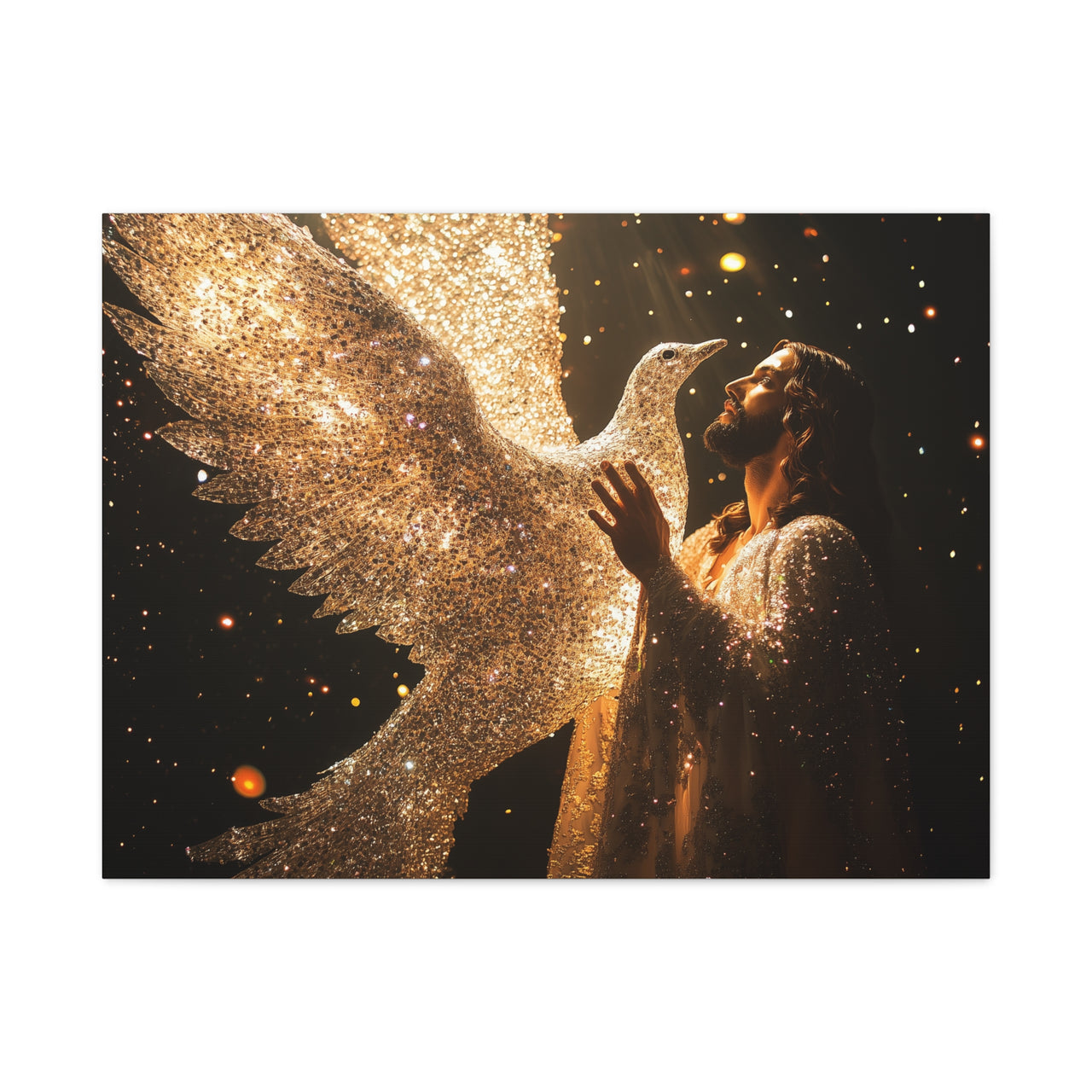 JESUS AND THE DOVE - CANVAS