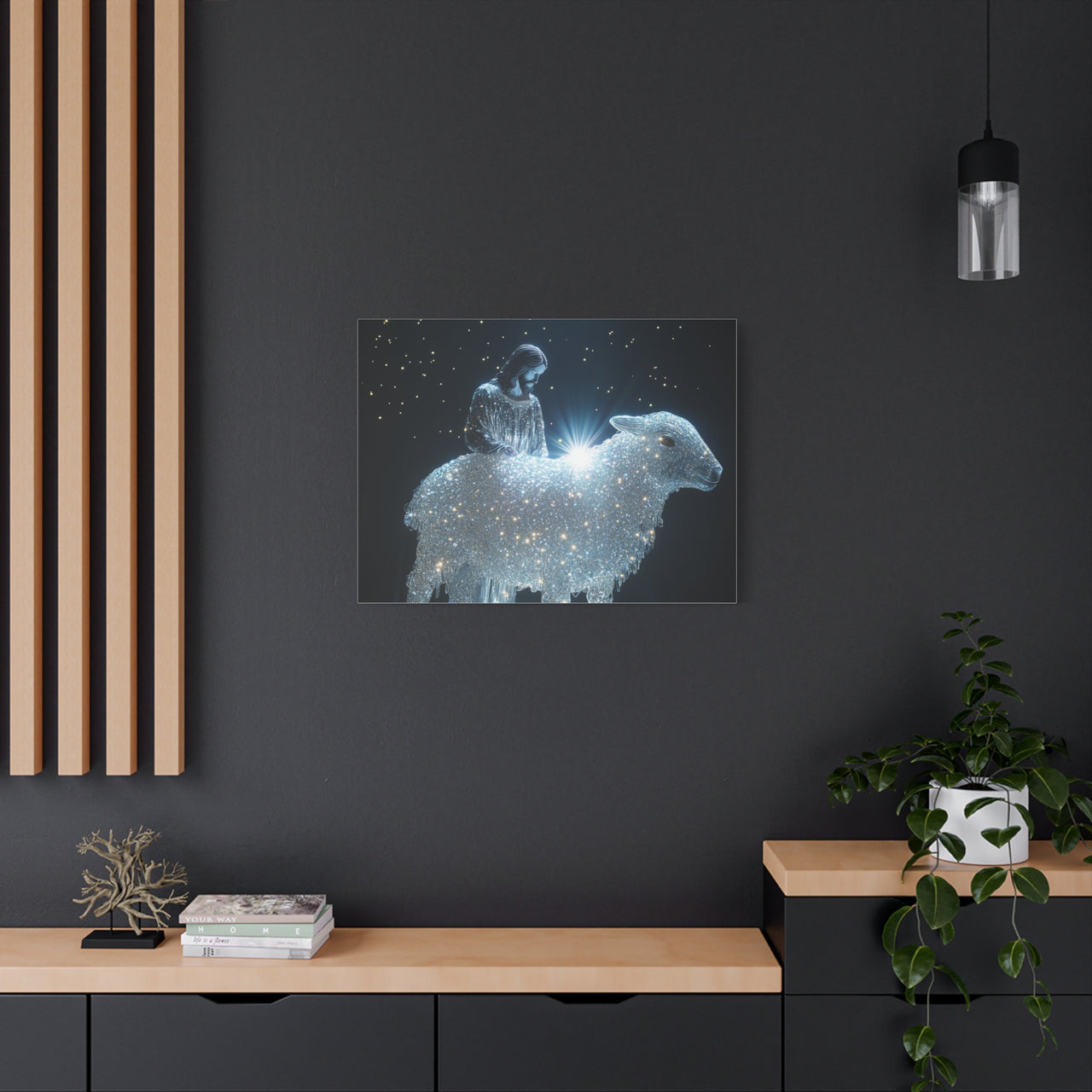 JESUS AND HIS LAMB - CANVAS