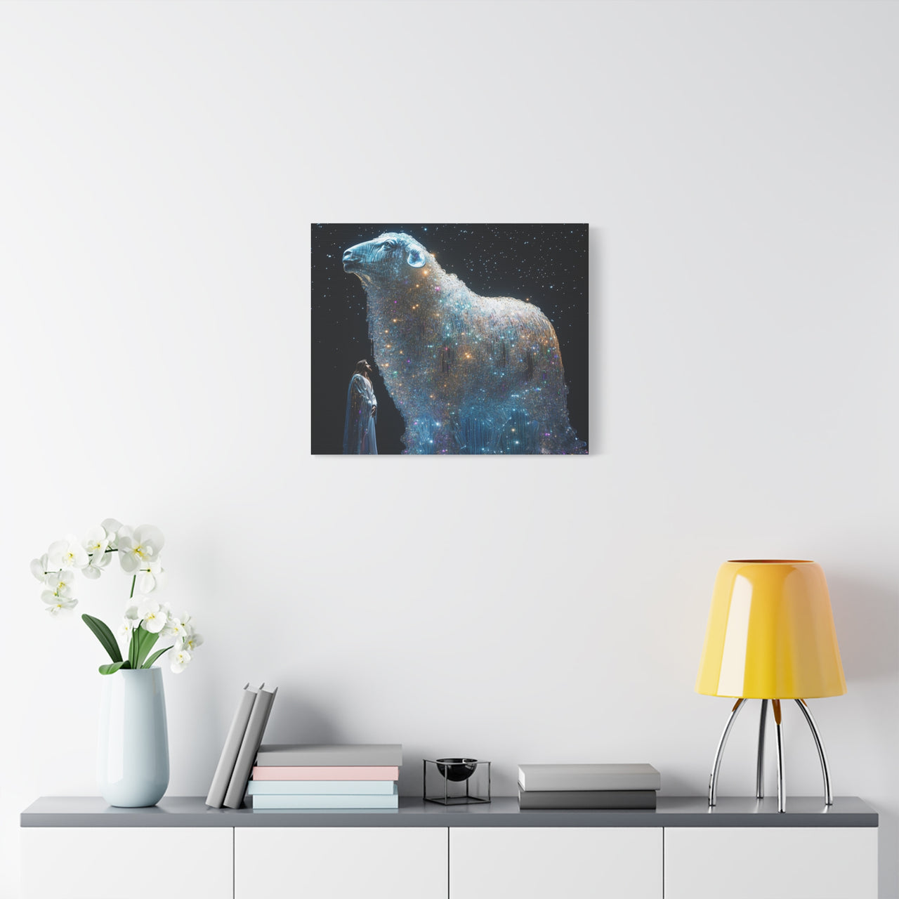JESUS AND HIS LAMB - CANVAS