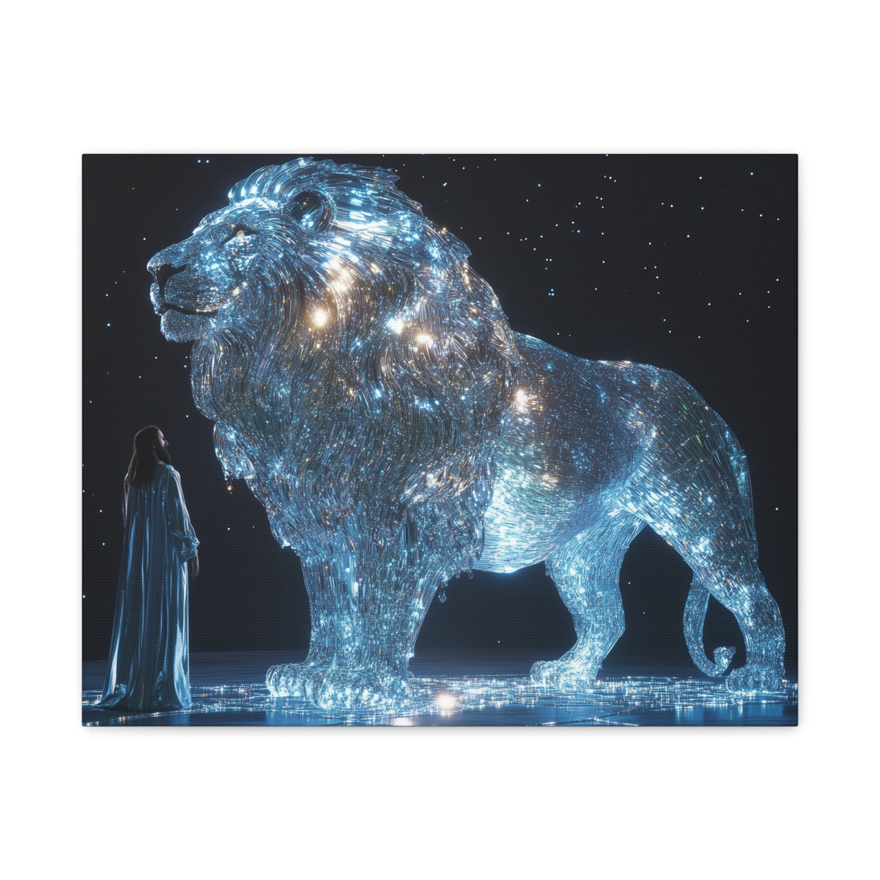 JESUS AND THE LION - CANVAS