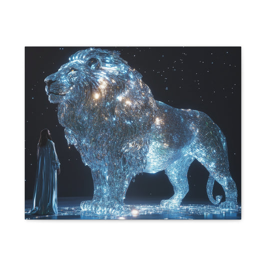 JESUS AND THE LION - CANVAS
