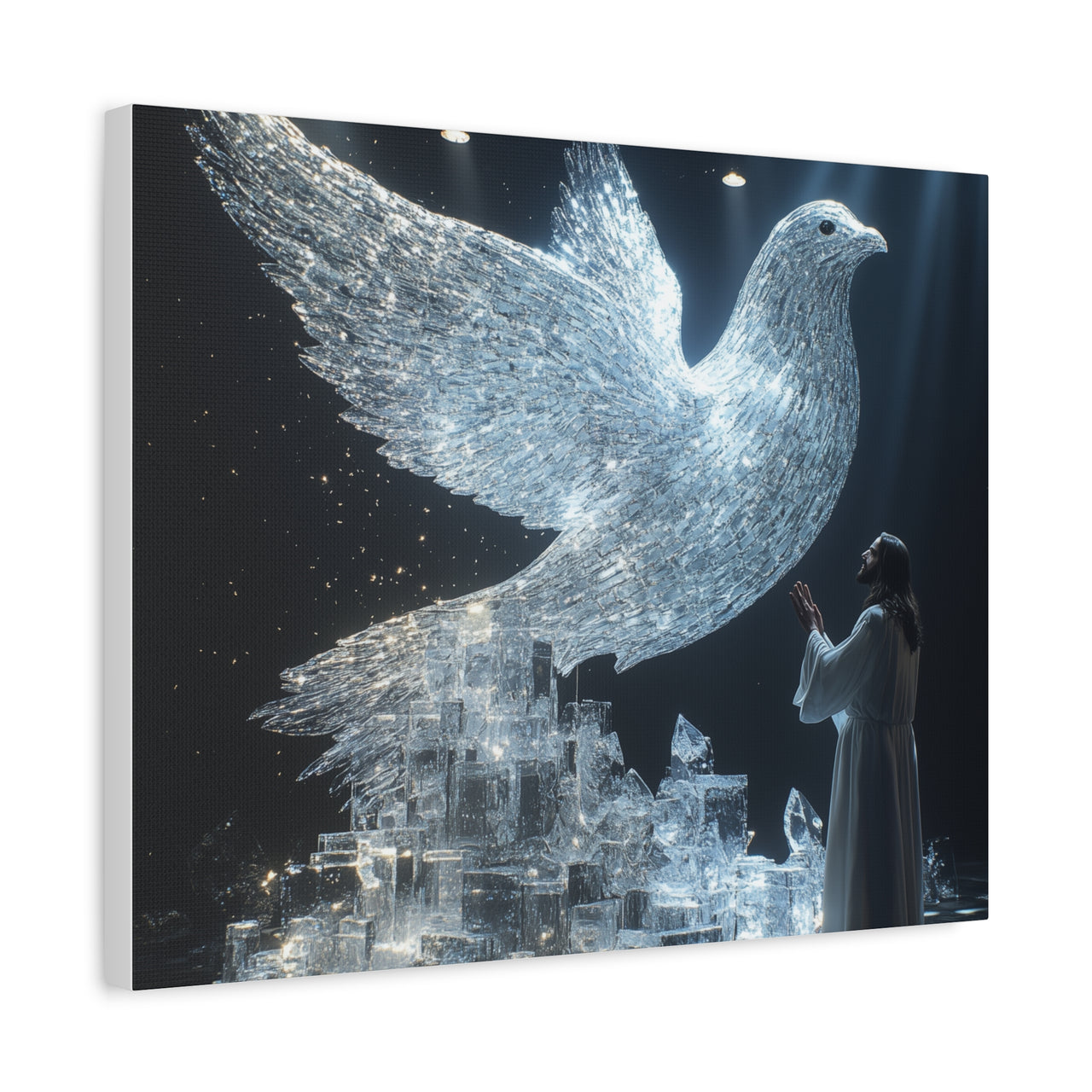 JESUS AND THE DOVE - CANVAS
