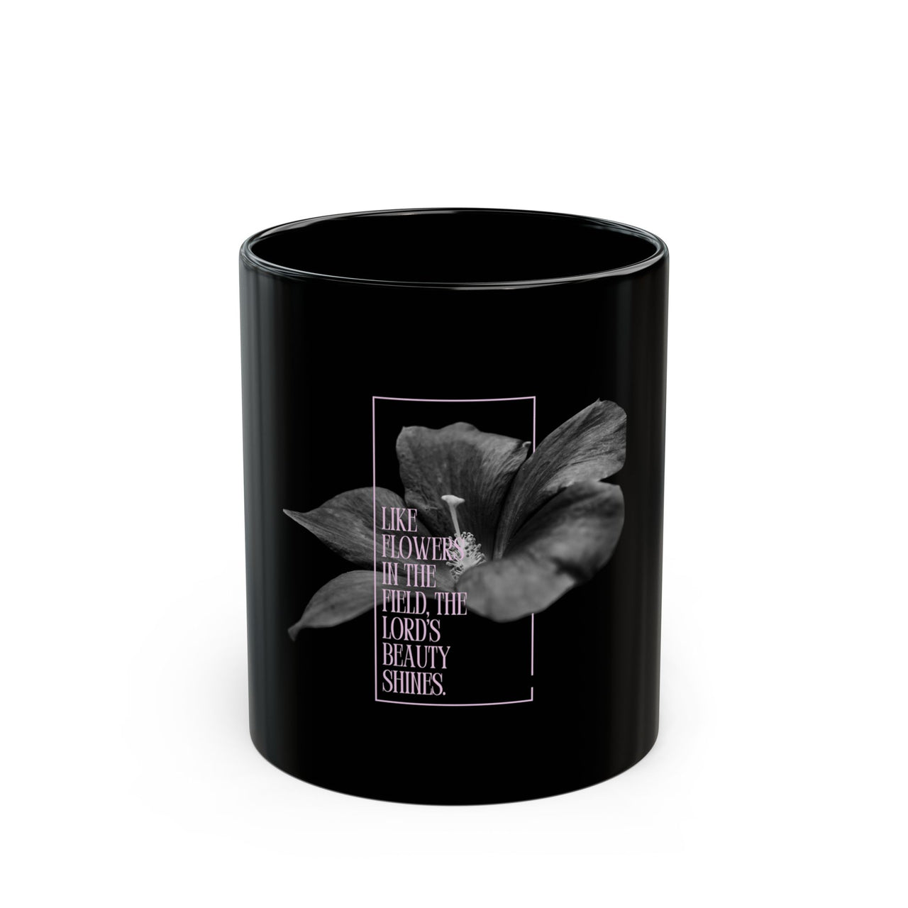 THE LORDS BEAUTY SHINES - BLACK MUG