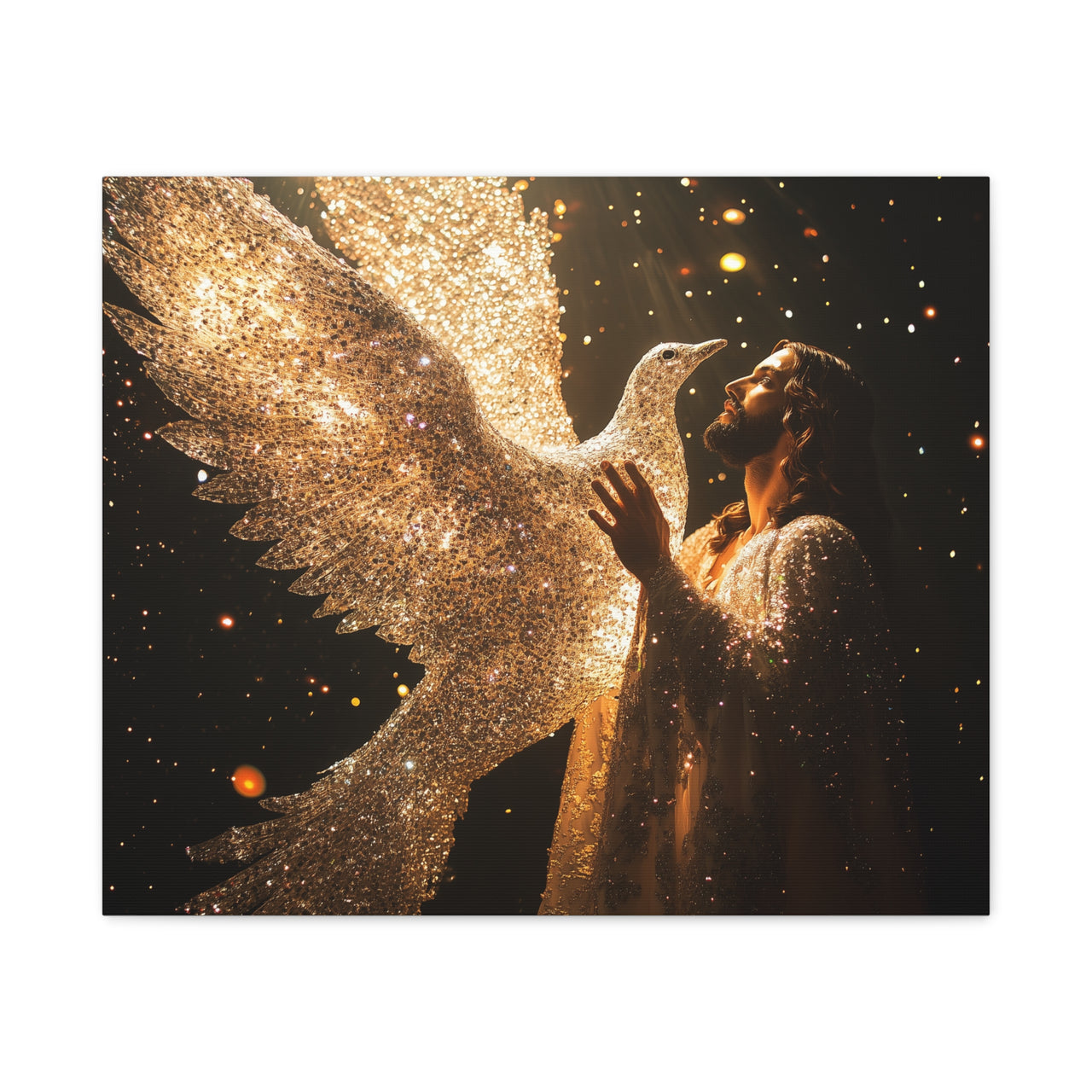 JESUS AND THE DOVE - CANVAS