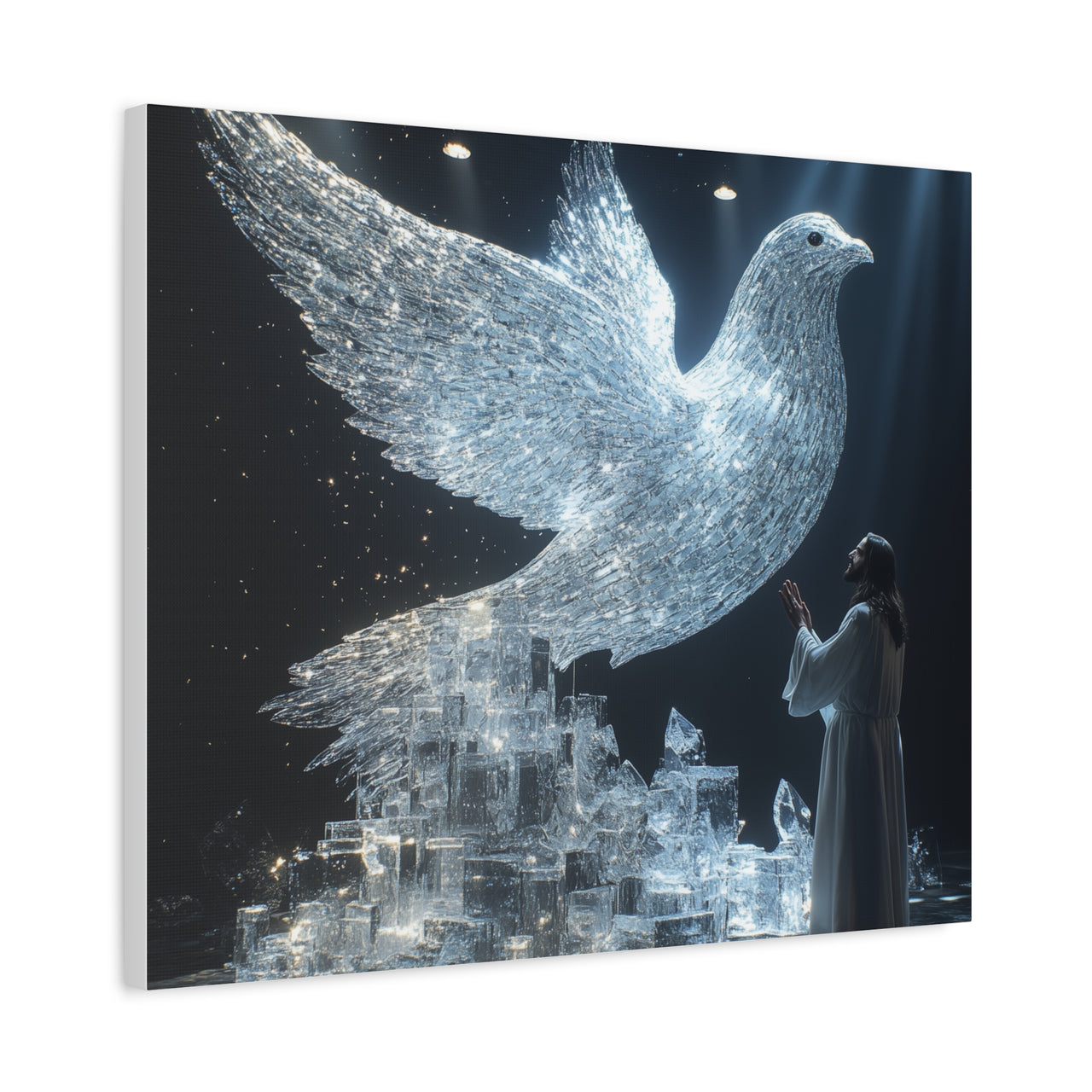JESUS AND THE DOVE - CANVAS
