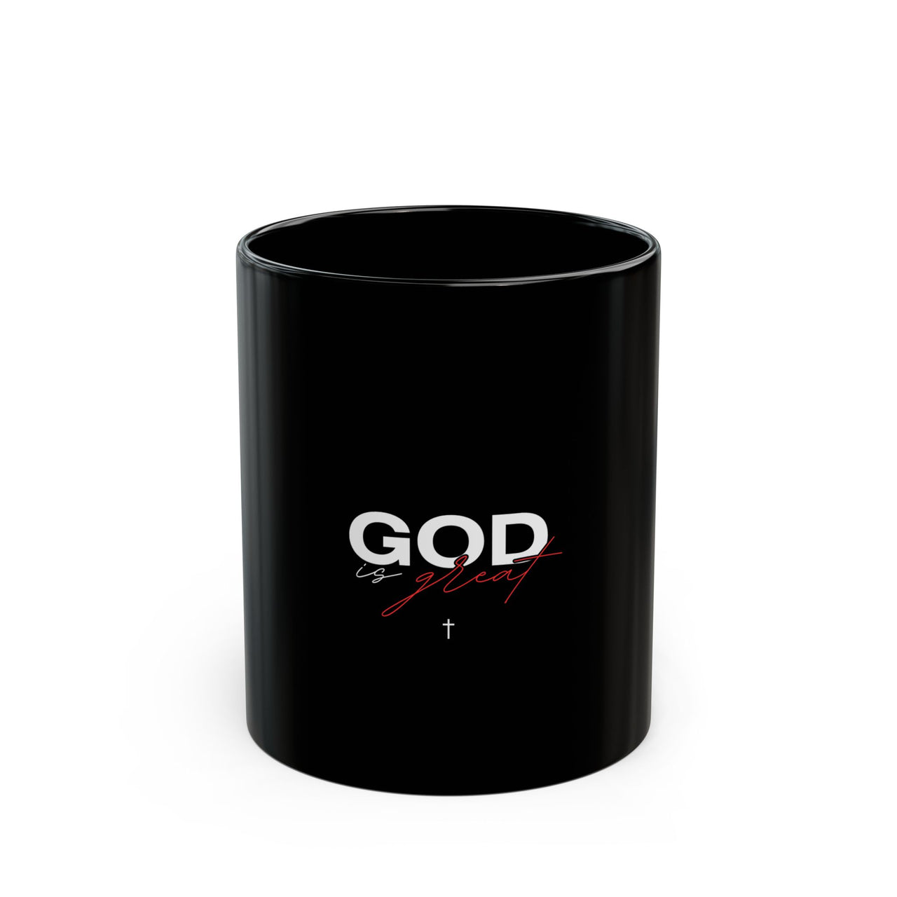GOD IS GREAT - BLACK MUG