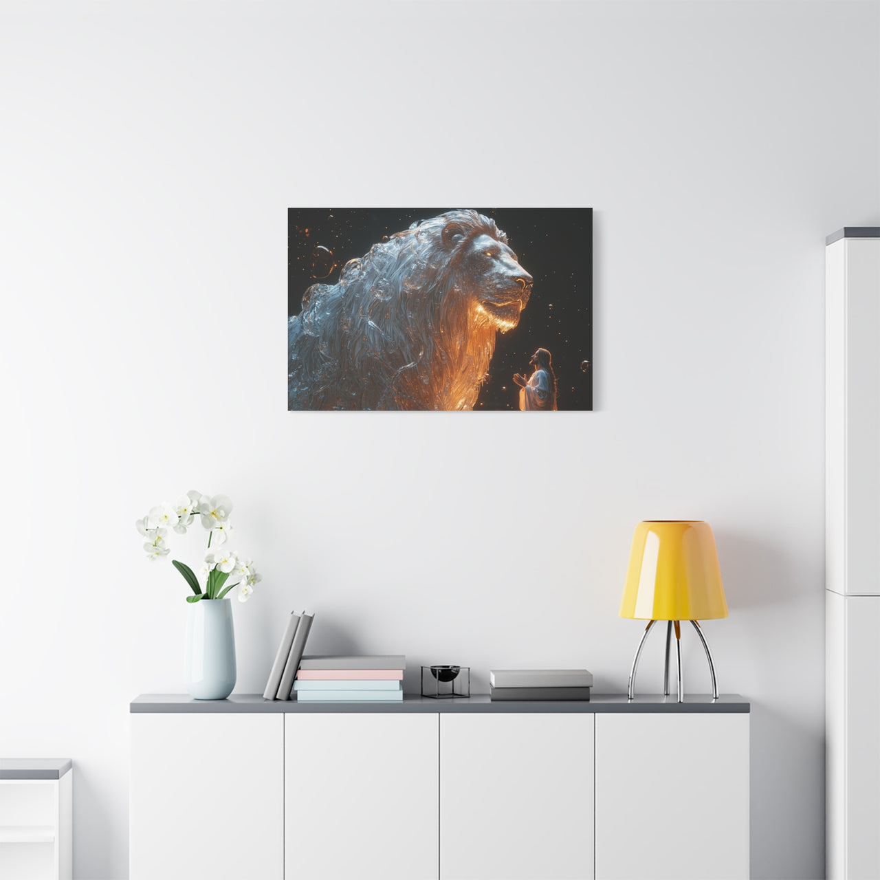 JESUS AND HIS LION - CANVAS