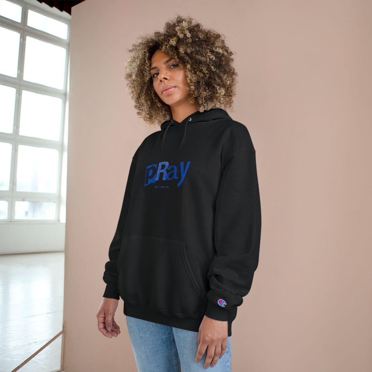 PRAY JESUS LOVES YOU - CHAMPION HOODIE