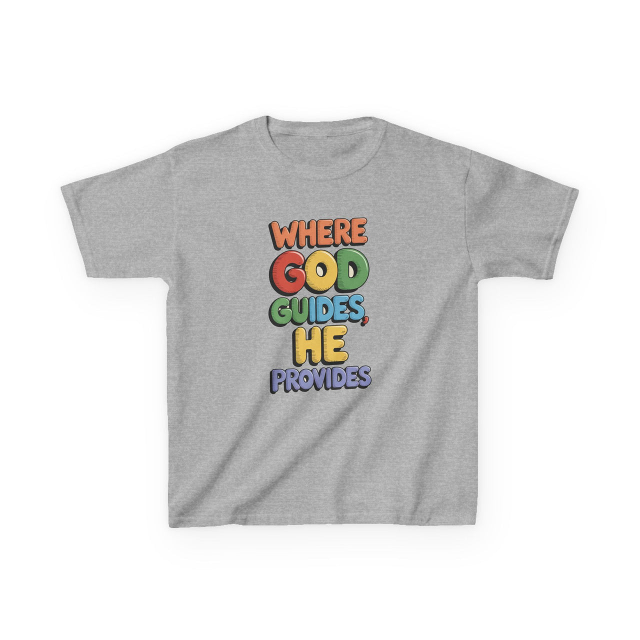 WHERE GOD GUIDES HE PROVIDES - KIDS TEE