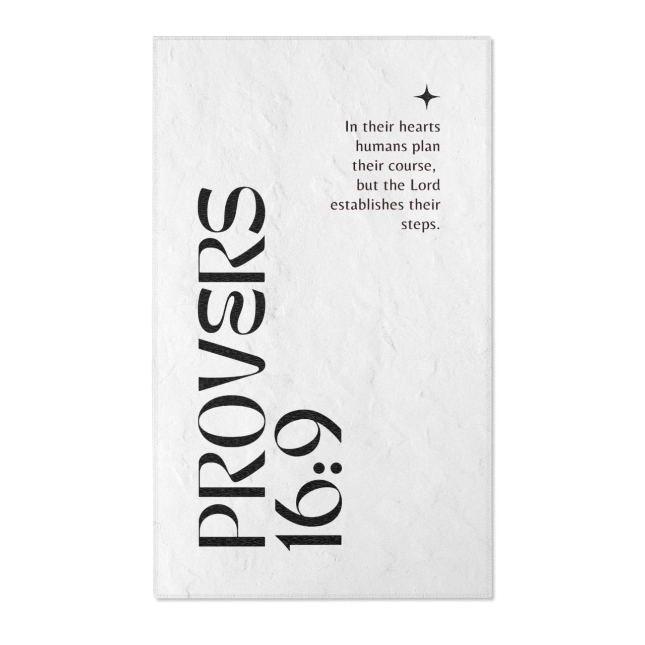 IN THEIR HEARTS HUMANS CHOOSE THEIR COURSE PROVERS 16:9 - RUG