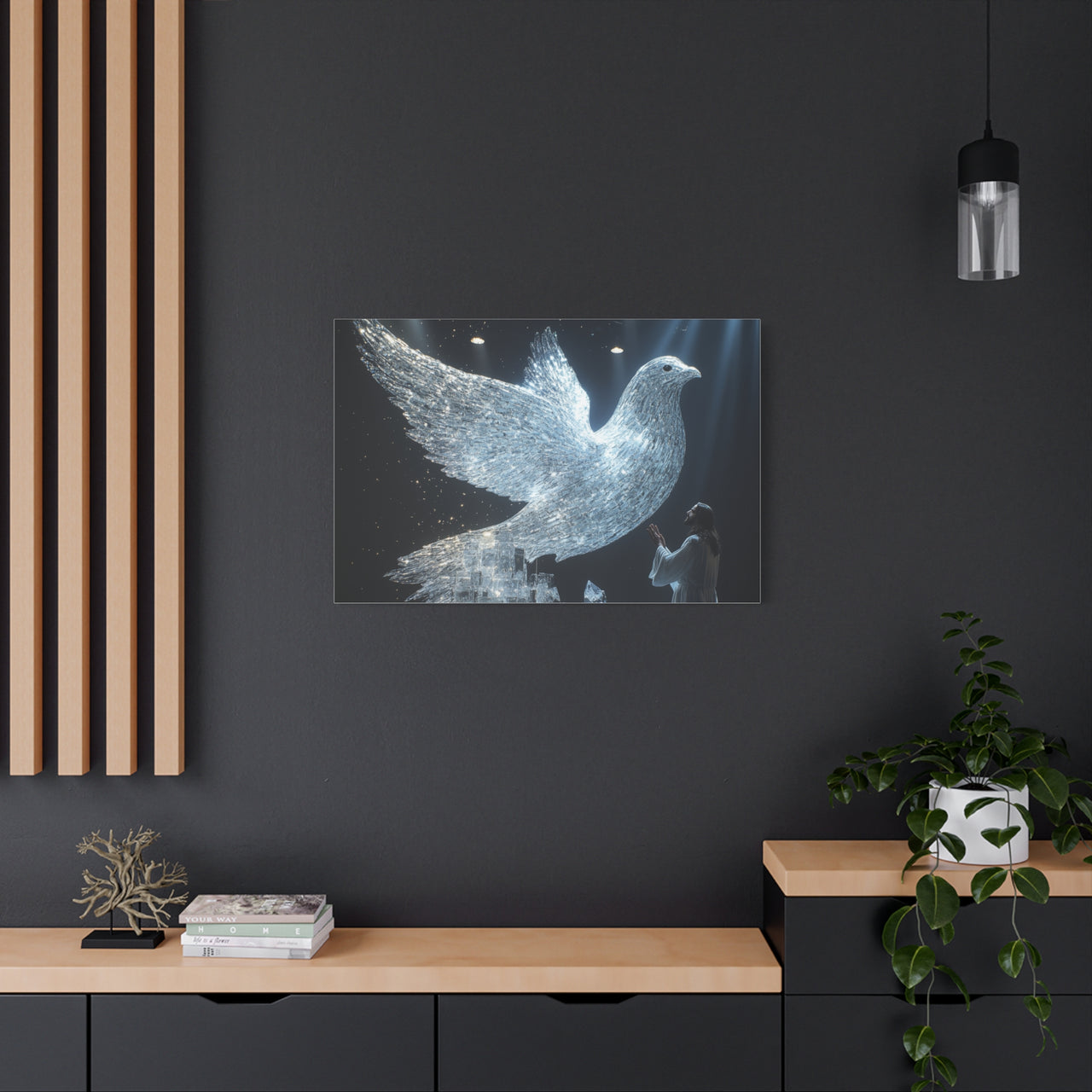 JESUS AND THE DOVE - CANVAS