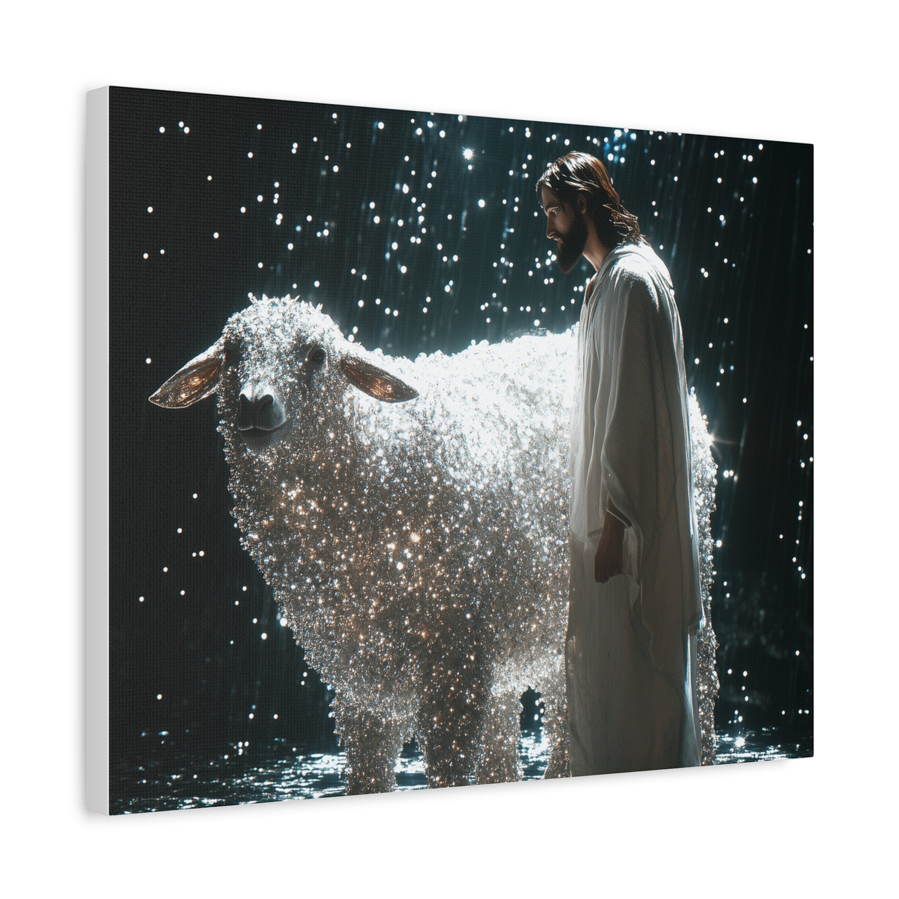 JESUS AND HIS LAMB - CANVAS
