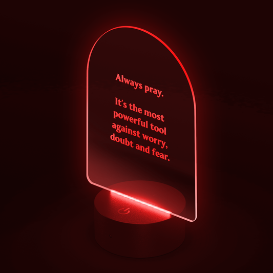 ALWAYS_PRAY_-_LED_SIGN_Arc_Dark_Angle_Red_Mockup.png