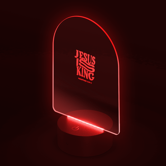 JESUS_IS_KING_-_LED_SIGN_Arc_Dark_Angle_Red_Mockup.png