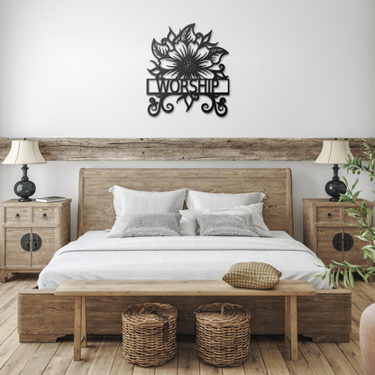 WORSHIP_METAL_SIGN_Black_Farmhouse_Bedroom_Mockup.png
