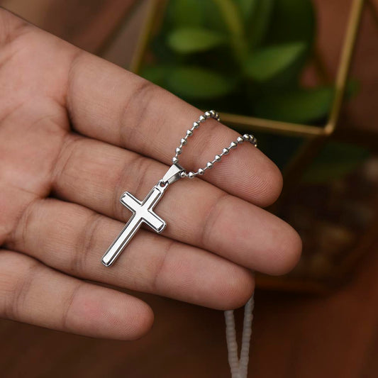 TO MY DAUGHTER - LOVE MOM - CROSS NECKLACE GIFT SET