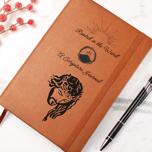 ROOTED IN THE WORD - A SCRIPTURE JOURNAL - LEATHER JOURNAL