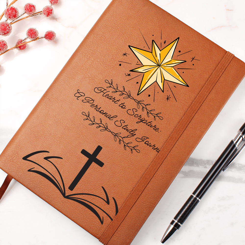 HEART TO SCRIPTURE - A PERSONAL STUDY JOURNAL - LEATHER JOURNAL