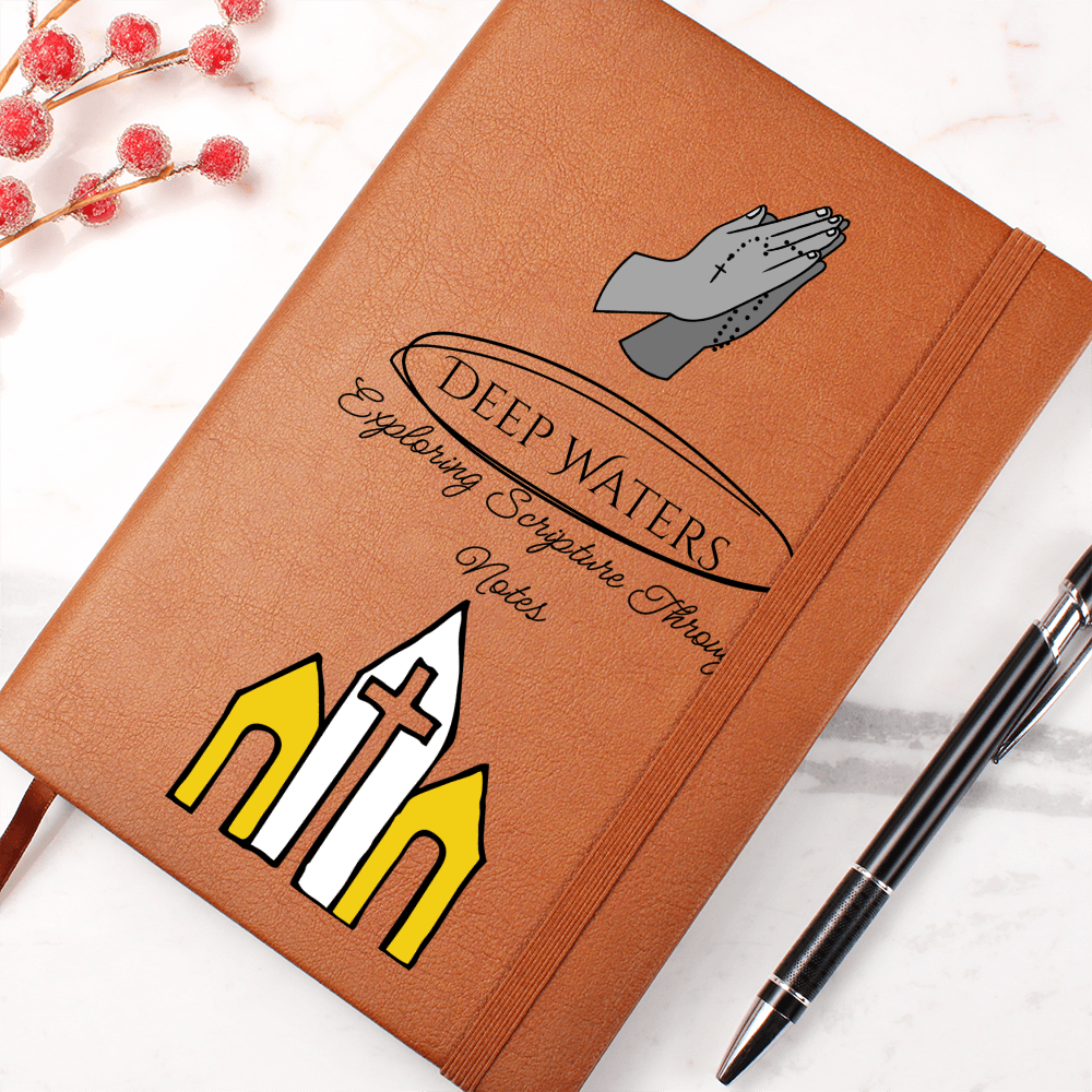 DEEP WATERS - EXPLORING SCRIPTURE THROUGH NOTES - LEATHER JOURNAL