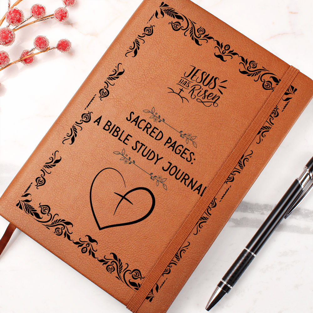 SACRED PAGES - A BIBLE STUDY JOURNAL - LEATHER JOURNAL