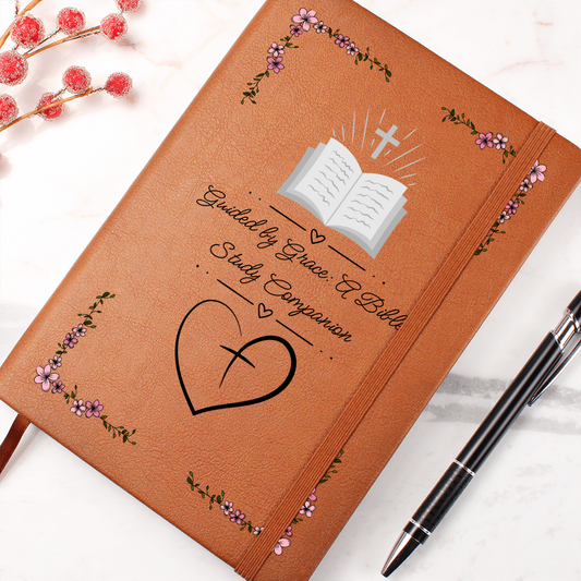 GUIDED BY GRACE - A BIBLE STUDY COMPANION - LEATHER JOURNAL