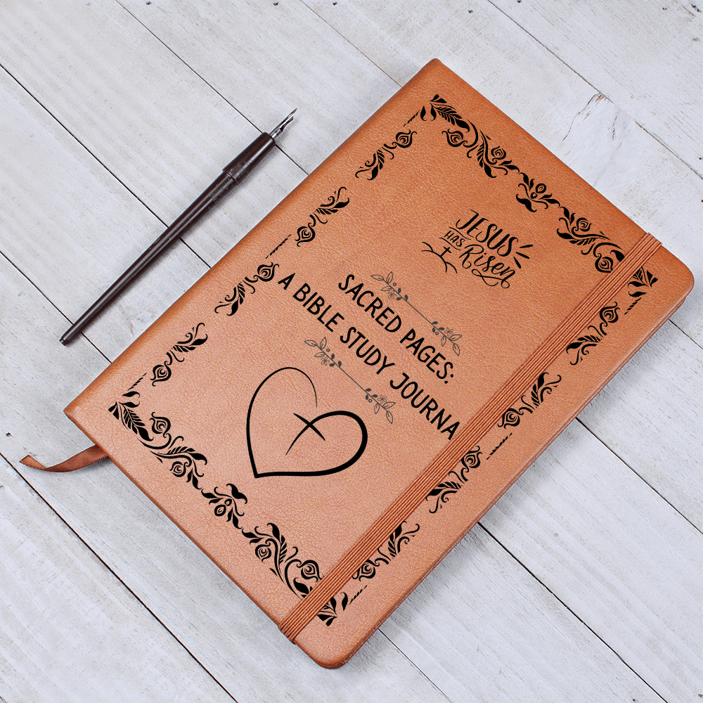 SACRED PAGES - A BIBLE STUDY JOURNAL - LEATHER JOURNAL