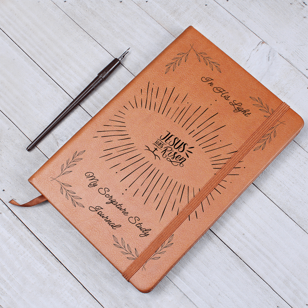 IN HIS LIGHT - MY SCRIPTURE STUDY JOURNAL - LEATHER JOURNAL