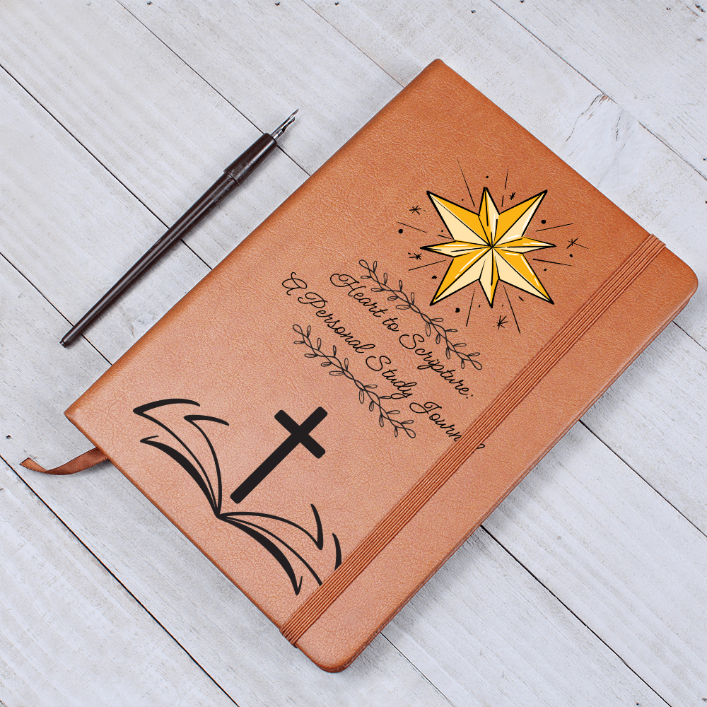 HEART TO SCRIPTURE - A PERSONAL STUDY JOURNAL - LEATHER JOURNAL