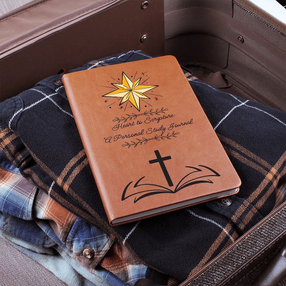 HEART TO SCRIPTURE - A PERSONAL STUDY JOURNAL - LEATHER JOURNAL