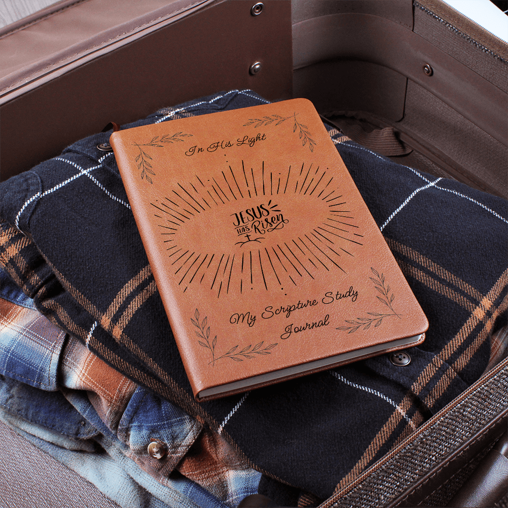 IN HIS LIGHT - MY SCRIPTURE STUDY JOURNAL - LEATHER JOURNAL