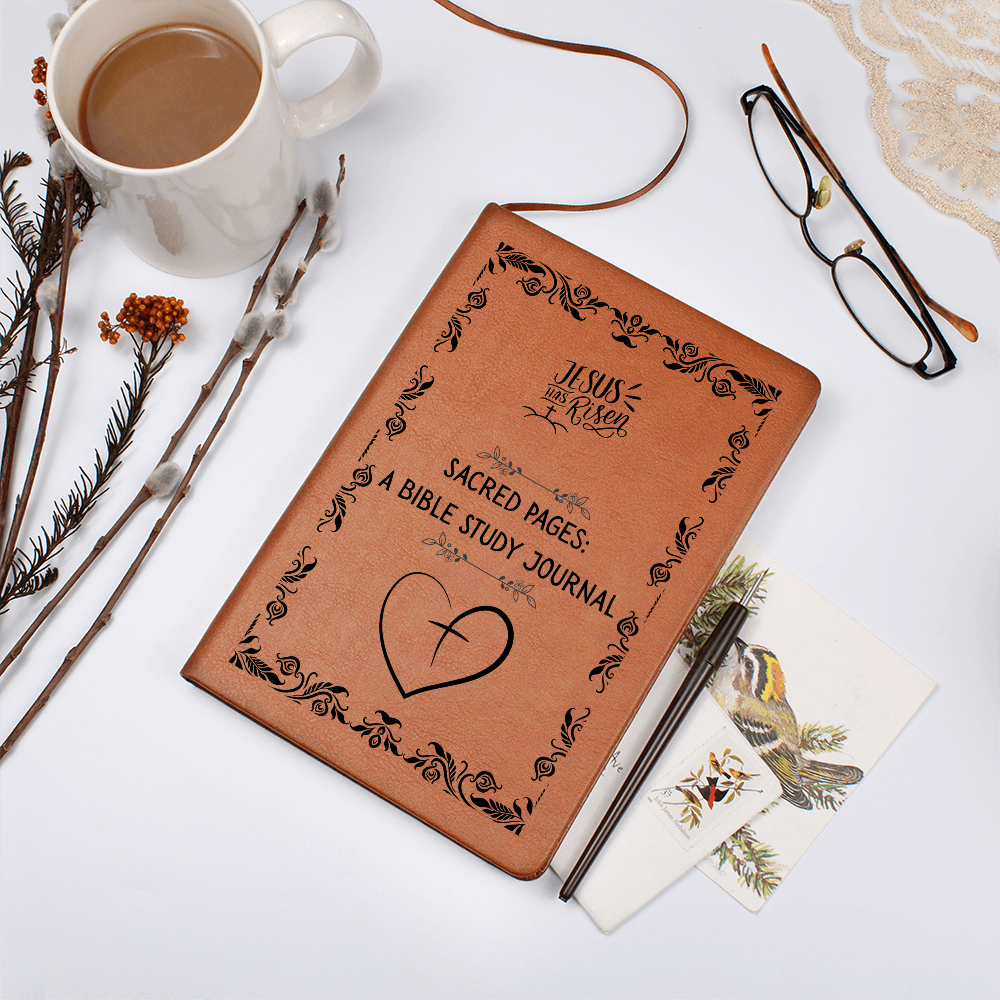 SACRED PAGES - A BIBLE STUDY JOURNAL - LEATHER JOURNAL