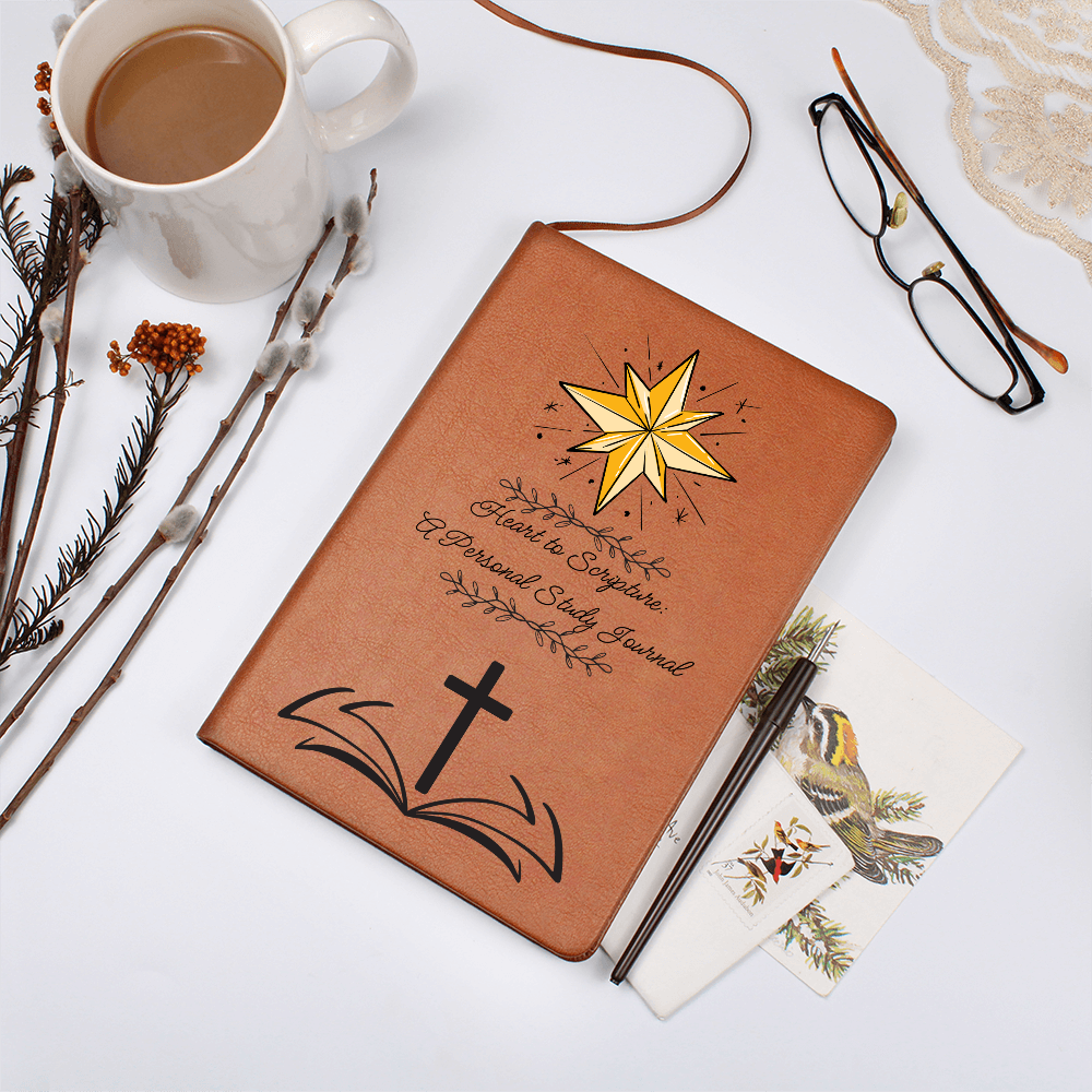HEART TO SCRIPTURE - A PERSONAL STUDY JOURNAL - LEATHER JOURNAL