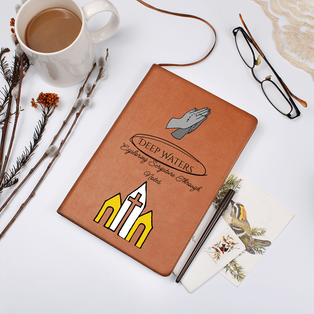 DEEP WATERS - EXPLORING SCRIPTURE THROUGH NOTES - LEATHER JOURNAL