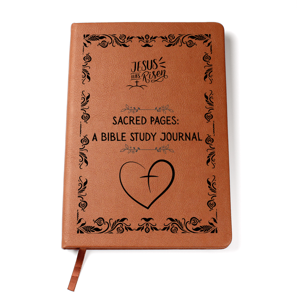 SACRED PAGES - A BIBLE STUDY JOURNAL - LEATHER JOURNAL