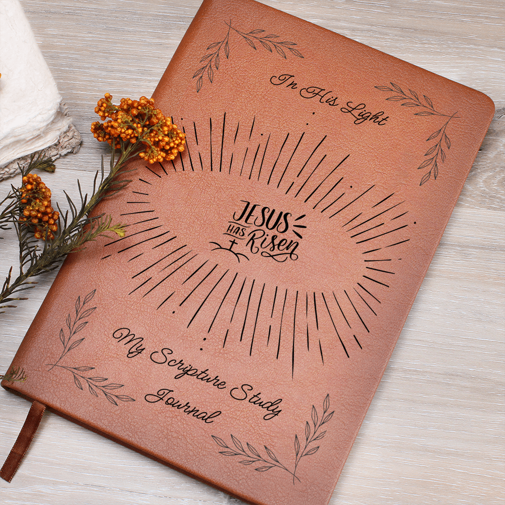 IN HIS LIGHT - MY SCRIPTURE STUDY JOURNAL - LEATHER JOURNAL