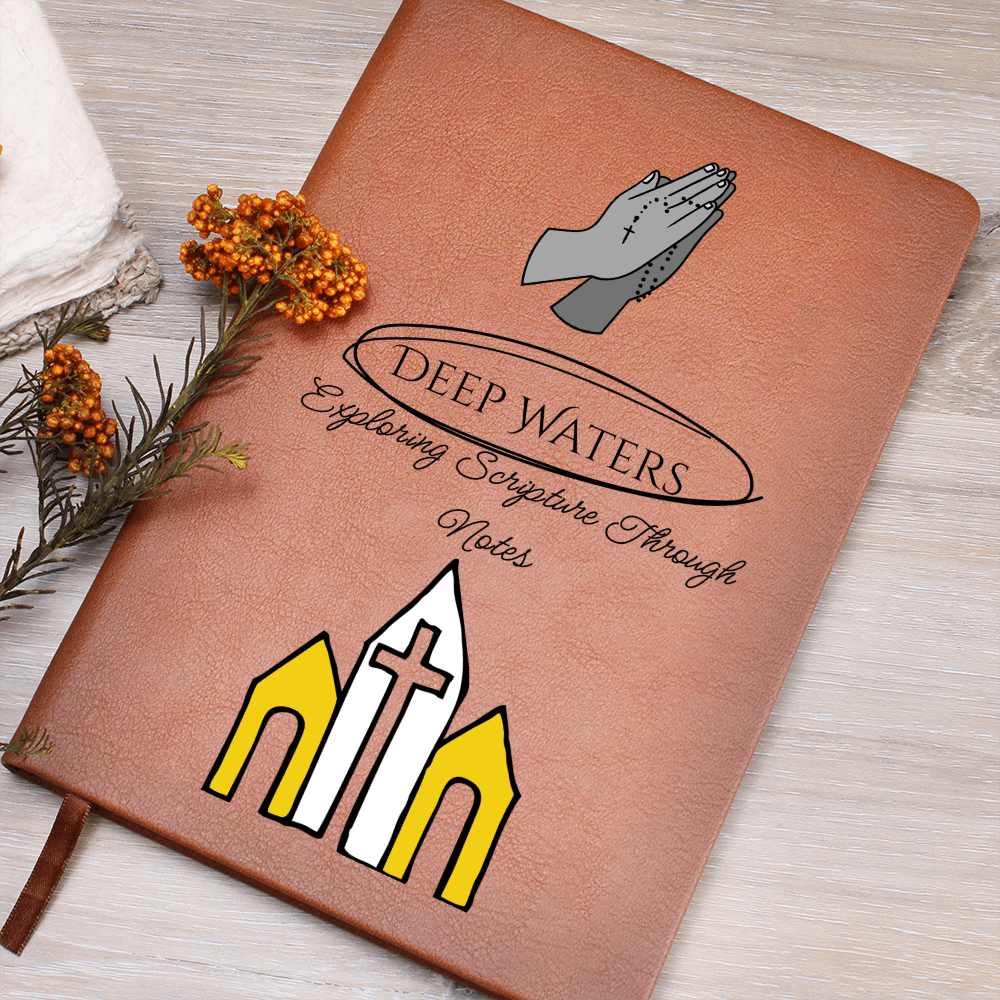 DEEP WATERS - EXPLORING SCRIPTURE THROUGH NOTES - LEATHER JOURNAL