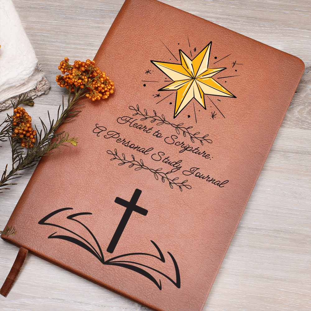 HEART TO SCRIPTURE - A PERSONAL STUDY JOURNAL - LEATHER JOURNAL