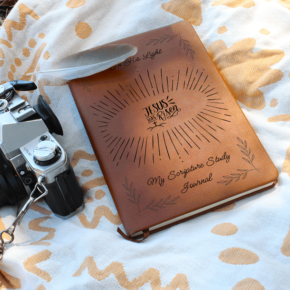 IN HIS LIGHT - MY SCRIPTURE STUDY JOURNAL - LEATHER JOURNAL