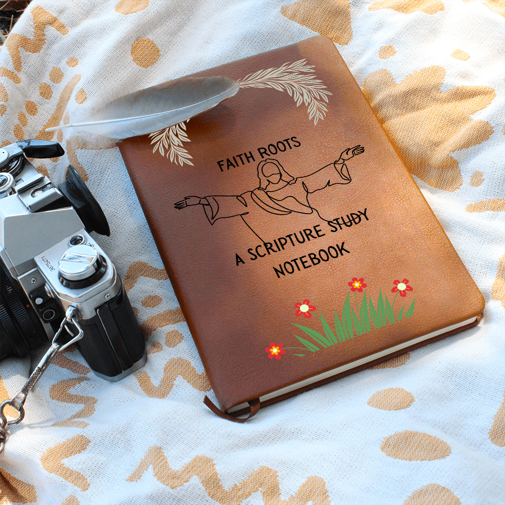 FAITH ROOTS - A SCRIPTURE STUDY NOTEBOOK - LEATHER JOURNAL