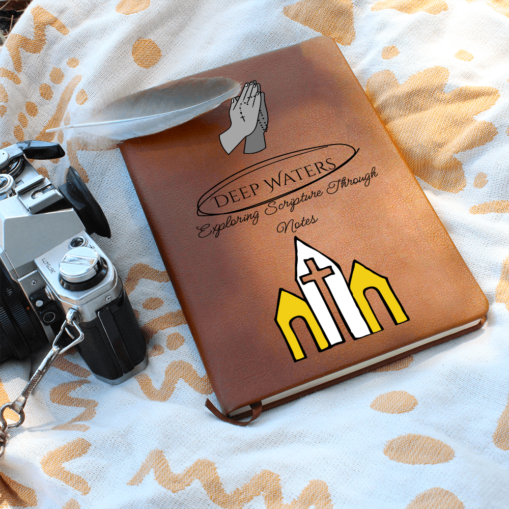 DEEP WATERS - EXPLORING SCRIPTURE THROUGH NOTES - LEATHER JOURNAL