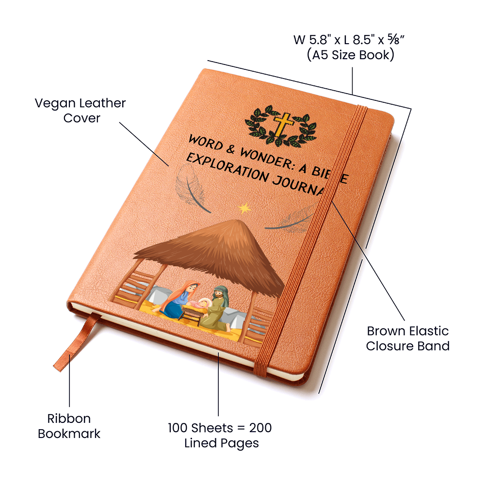 WORD & WONDER - A BIBLE EXPLORATION JOURNAL - LEATHER JOURNAL