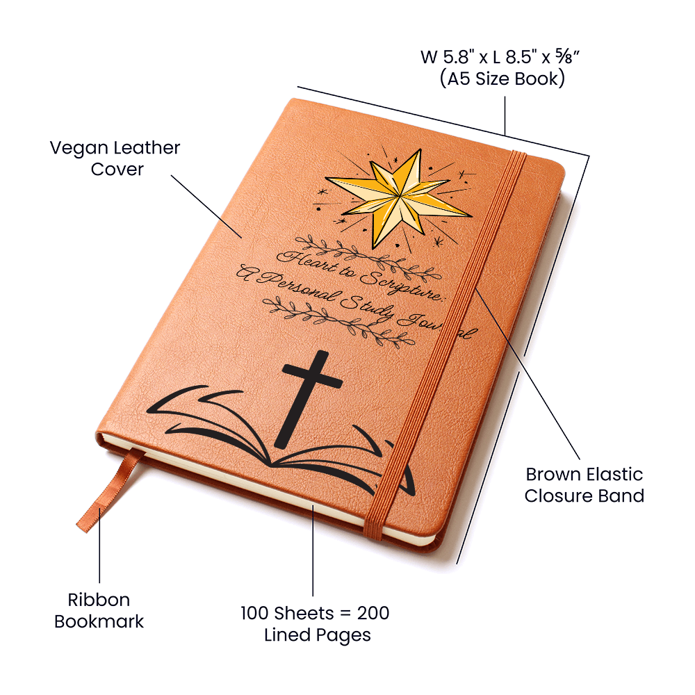 HEART TO SCRIPTURE - A PERSONAL STUDY JOURNAL - LEATHER JOURNAL