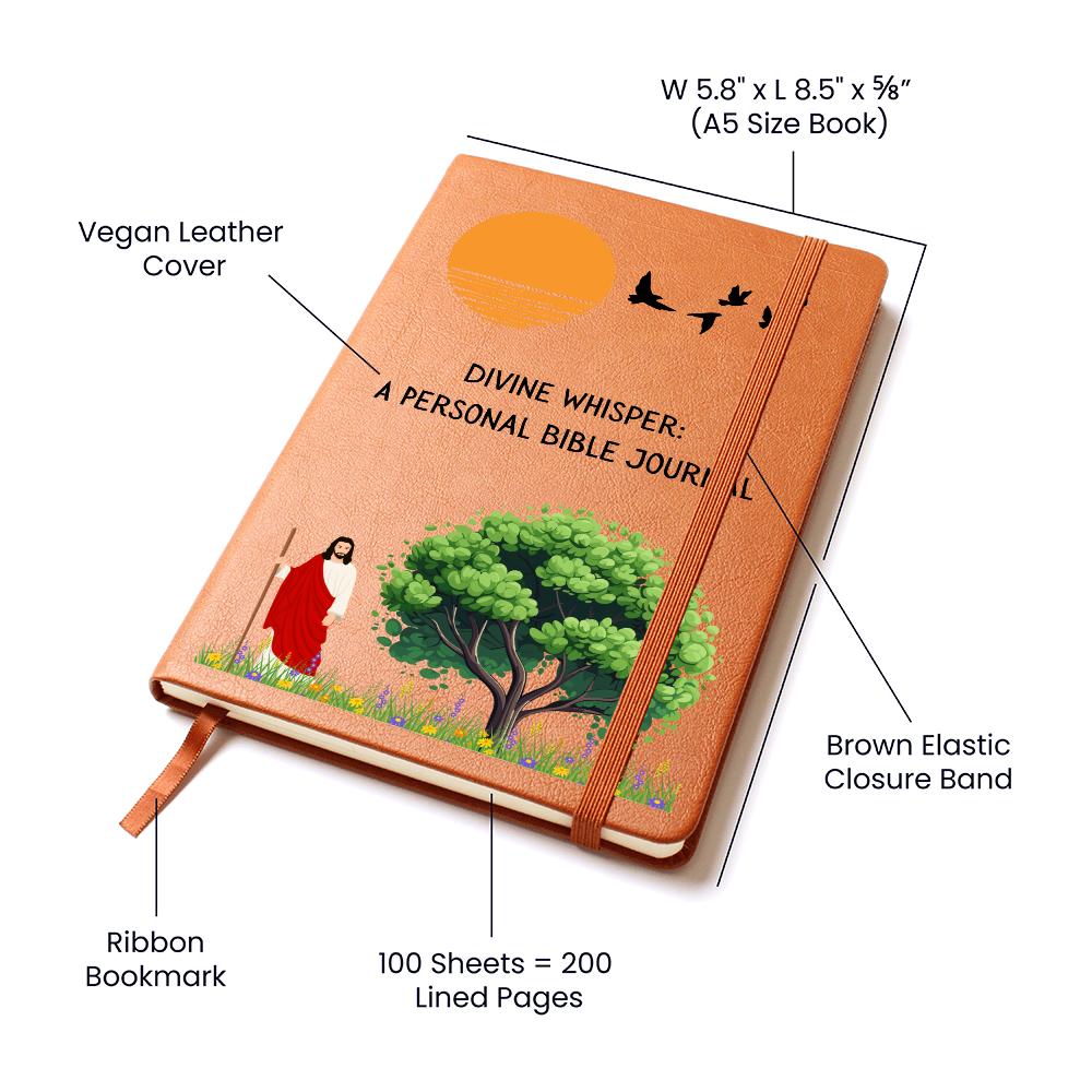 DIVINE WHISPER - A PERSONAL BIBLE JOURNAL - LEATHER JOURNAL