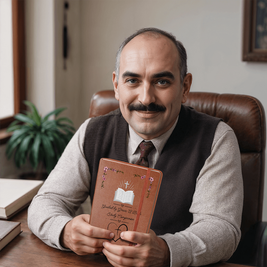 GUIDED BY GRACE - A BIBLE STUDY COMPANION - LEATHER JOURNAL