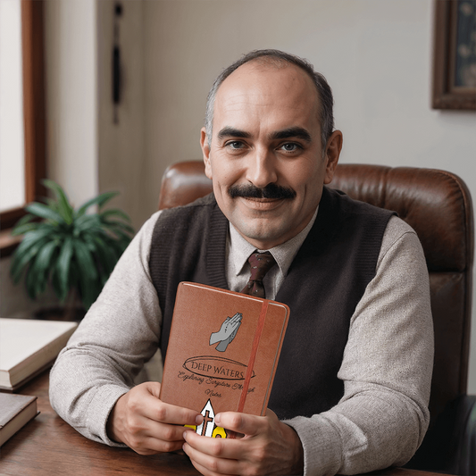 DEEP WATERS - EXPLORING SCRIPTURE THROUGH NOTES - LEATHER JOURNAL